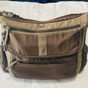 LUG Hula Hoop Diaper / Duffle Bag with Shoulder Straps - Chocolate Brown